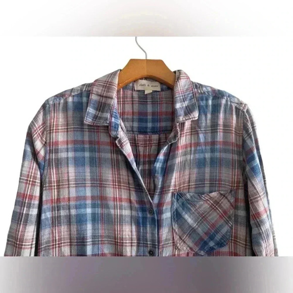 Cloth & Stone | Anthropologie soft plaid flannel Size XS - Picture 10 of 14